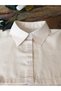 100% Linen Polo Collar Sleeveless Half Shirt |   Elastic Flexible Crop Shirt Vest Neck Collar - 2