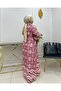 Women's chiffon skirt ruffle pattern hijab dress - 4