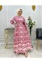 Women's chiffon skirt ruffle pattern hijab dress