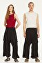 Black Drapey Trousers with Pocket Detail