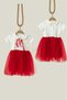 Red Ribbon Baby Collar Short Sleeve Baby Girl Dress - Heidi - 5