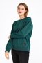 Women's Green Basic Crew Neck Regular Fit Comfortable Sweatshirt - 3