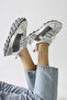 Nely White Asymmetrical Lace-Up Women's Sneakers, Women's Sneakers - 5