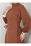 Women's Ruched Detail Drawstring Hijab Dress - 8