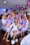 Lilac 9 Pieces Bridesmaid Printed Bridesmaid Dressing Gown - 2