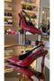 Women's Patent leather Belt Shoes with Buckled Buckle