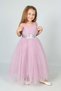 Girl's Waist Sequined Back Elastic Evening Dress Graduation Wedding Prom Dress - 4