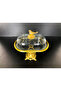 Bird-shaped Gold Metal Serving Tray with Crystal Base, Butter Dish, Cheese Dish, Breakfast Tray. - 5