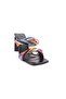 1305 Women's Twisted Strap Heeled Slippers Black - 2