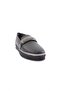 307 Women's Thick Sole Silver Stone Strap Comfort Shoes Black - 2