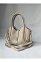 Puppy Cream Soft Leather Large Bag with Adjustable Strap Large Bag Women's Gift Stylish Bag - 5