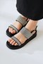 Cisela Black Stone Banded Women's Sandals Opportunity Product - 2