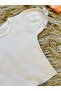 Crisp patterned ruffled skirt and white t-shirt, 2-piece set. - 2