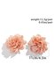 Large Size Stylish Flower Satin Earrings - Color Color - 4