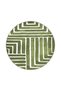 Green Thick Line and White Pattern Decorative and Washable Carpet Miravip9214 - 4