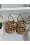 Paper Rope Knitted Hanging Basket, Wicker Handmade Knitted Hanging Basket, Hanging Organizer, - 4