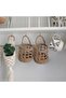 Paper Rope Knitted Hanging Basket, Wicker Handmade Knitted Hanging Basket, Hanging Organizer, - 5