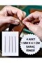 Blunt Head Hand Waxed Thread Sewing Needle, Saddlery Needle, Leather Sewing Needle 1mmx4.1cm 2 Size 4 Pieces