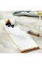 Antique - White Marble Presentation Tray | 15x35cm | Gold |