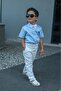 Blue Shirt, Bow Tie, and Pants Children's Set - 4
