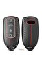 Chery Jaecoo Compatible Tiggo 8 Pro Max, Tiggo 7 Pro Max Avantgarde, Omoda 5, Hexagonal Silicone Pattern Key Case Cover (Black) - 3