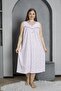 Brand New Cufflink Collar 100% Cotton Combed Plus Size Mother's Nightgown 545
