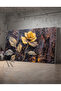 Yellow Rose Oil Paint Look Decorative Flower Canvas Picture