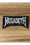 رقعة شعار Megadeth White، ودرع، ودرع، ودرع جينز