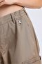 Camel High Waist Wide Leg Coat Gabardine Cargo Trousers - 4