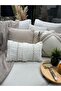 Hand-Woven Bohemian Morocco Tufted Chanel Striped Throw Pillow Cover