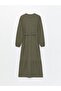 LCWAIKIKI Classic Crew Neck Solid Long Sleeve Women's Dress - 7