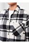 Lcw Modest Shirt Collar Plaid Long Sleeve Oversize Women's Tunic (W2) - 4
