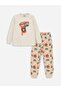 Crew Neck Printed Long Sleeve Boy's Pajama Set