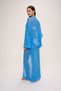 Paris Waist-Tied Long Kimono Blue - 2