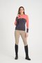 Orange Anthracite Paneled Zippered Long sleeve Riding Women's t-shirt - 8