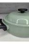 INDUUCTION BOTTOM TITANIUM COATING LOW CASSEROLE PAN 24 CM TITANIUM COATING FLAT POT 3 LITER - 4