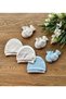Organic Set of 6 Newborn Baby Gloves and Hats Benek Fiyonk - 2