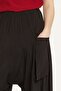 Black Drapey Trousers with Pocket Detail - 5