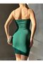 Graduation Gown Women's Chain Strap Ruffle Detail Mini Crepe Fabric Dress (COLORFUL) - 5