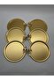 6-Piece Butterfly Round Gold Tea and Coffee Presentation Tray, Decorative Serving Tray 22cm for One Person