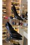 Women's Patent Leather Platinum and Gold Heel Stiletto - 3