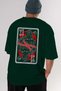 King Of The Darkside Back Printed Emerald Green Oversize T-shirt Unisex Men's Women's Crew Neck - 7