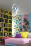 Serenat Blue Modern White LED Chandelier Young Children's Room Chandelier - 2