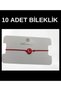 10 Pieces Red Color Turkish Flag Moon Star Fimo Bead Bracelet - Macrame Rope Bracelet - April 23