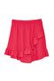 Fuchsia Textured Asymmetric Ruffle Detailed Elastic Waist Flexible Mini Knitted Skirt TWOSS24ET00250 - 7