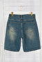 Blue Wide Cut Loose Distressed Denim Jeans Shorts Tmnss24Sr00073 - 8