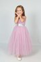 Girl's Waist Sequined Back Elastic Evening Dress Graduation Wedding Prom Dress - 2