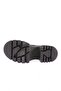 22011 Women's Fur Detailed Zippered Thick Sole Siver Stone Boots Black Suede - 5