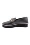 307 Women's Thick Sole Silver Stone Strap Comfort Shoes Black - 3