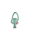 3025-23Y Women's Two-Row Strappy Goblet Heeled Slippers Green - 4